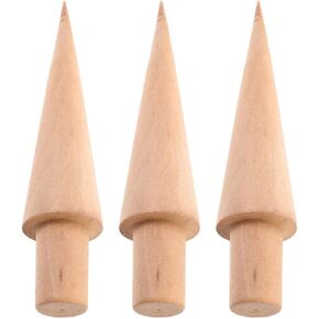3pcs Ice Cream Cone Molds Wood Ice Cream Cone Roller Pizzelle Roller Krumkake Cone Multi-Function Kitchen Tool for Baking Desserts and Parties