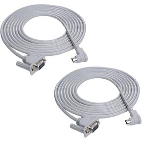 2PCS 1761-CBL-PM02 PLC Cable استبدال Allen Bradley Micrologix 1000 1200 1500 مع 8 دبوس جولة ونهاية 90 درجة