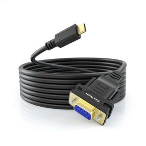 كبل تسلسلي من USB-C إلى RS232 DB9 ، من النوع C-C إلى محول متسلسل مع شرائح FT232 يدعم Windows 11 10 8 7 MAC Linux