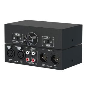 3-IN-3-OUT XLR Balanced/Stereo Converter, Audio Switch Splitter Box Passive Preamp, XLR to Stereo Audio Selector