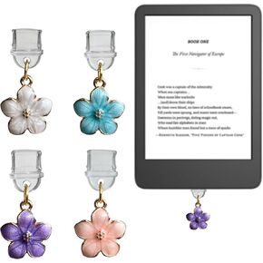 4pcs سحر قابس الغبار متوافق مع Kindle Paperwhite 2021 ， المقابس المقاومة للغبار Daisy ، اكتب C/USB C غبار المقابس