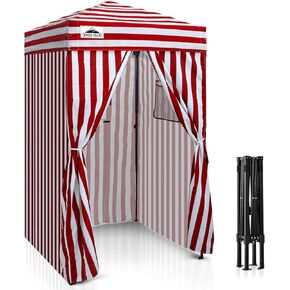 EAGLE PEAK Flex Ultra Compact 4x4 Pop-up Canopy, Sun Shelter, Changing Room, Portable Privacy Canopy Cabana for Pool, Fashion Photoshoots, or Camping, Dark Gray