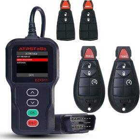 DIY Key Fob Replacement fits for 2013-2017 Dodge ram 1500 2500 3500 Keyless Entry Remote Control Key Replace FCC ID: GQ4-53T with Interchangeable 3 & 4 Button