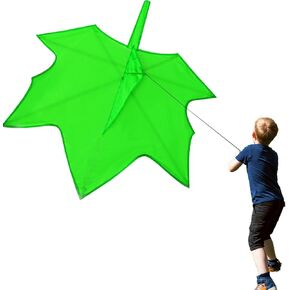 Hengda Kite Maple Leaf Kite ، للأطفال والبالغين ، من السهل الطيران ، تصميم النسيج الممتاز والهيكل ، الصور جميلة في الوضوح العالي ، مناسبة للمبتدئين (34x37) في
