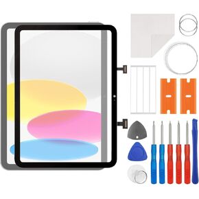 New Touch Screen Digitizer Replacement for iPad 10 Gen 10.9'' 2022 A2696 A2757 A2777 with OCA Adhesive Repair Tools Kit-No LCD Screen