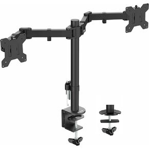 Vivo Full Motion Dual Monitor Desk Mount Clamp Clamp Stand Vesa ، Double Center Arm Coint ، يحمل شاشتين تصل إلى 34 بوصة ، Stand-V102D
