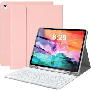 Keyboard Case for iPad Pro 12.9 inch (Old Model) 2015 1st / 2017 2nd Gen - Rechargeable, Detachable Wireless Bluetooth Keyboard - Folio Smart Leather Cover with Pencil Holder for Apple iPad Pro 12.9"
