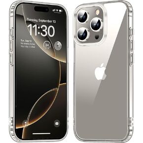 Mozoter for iPhone 16 Pro Case Clear ، [مضاد للأصفر] [غير انزلاق] غطاء هاتف مقاوم للصدمات ، حالة رقيقة رقيقة نحيفة لـ iPhone 16 Pro 6.3 بوصة.