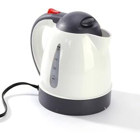 Portable Electric Travel Kettle, 12V Car Water Heater, 1000ml Capacity, White and Gray