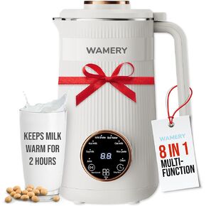 Wamery Original Nut Milk Maker Blender Machine - 32oz Almond, Oat, Soy Milk Maker - Plant Based & Vegan Milk Maker with Delay Start, Keep Warm & Boil Water Functions