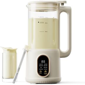 Nut Milk Maker Machine 34oz, Multi-Function Cow Milk Maker, Soy Milk Maker with 10 Ultra Blades Ideal for Homemade Plant-Based Milk, Oat, Soy, Cow and Dairy Free Beverages with 12h Timer/Auto-clean