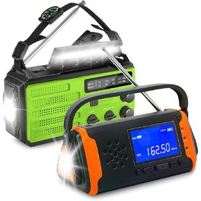 6000mah NOAA راديو طوارئ الطقس و 6000 مللي أمبير في الساعة راديو كرنك في حالات الطوارئ