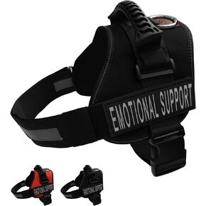 albcorp دعم الكلب السترة العاطفية - تسخير عاكس - نايلون المنسوج ، حشوة شبكية مريحة - من XXS إلى XL - بقع الكلاب الدعم العاطفي. أحمر ، متوسط in Kuwait