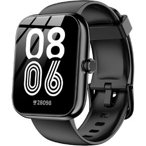 Smart Watch with Alexa & Bluetooth Calls, 1.83" HD Fitness Tracker for Men Women, IP68 Waterproof, 120+ Workout Modes, 24/7 Heart Rate/Sleep Tracking, iOS Android Compatible (Black)