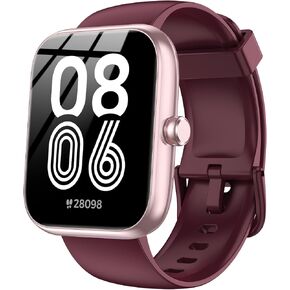 Smart Watch with Alexa Built-in, 1.83" HD Touchscreen, Bluetooth Call/Make Calls, IP68 Waterproof Fitness Tracker with 120+ Sport Modes, 24/7 Heart Rate & Sleep Monitor for iOS/Android (Pink)