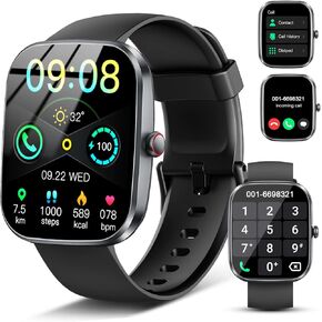 Smart Watch(Answer/Make Call), 1.91" Smartwatch for Men Women, 2025 NEW Fitness Watch with 110+ Sport Modes, Fitness Activity Tracke with Pedometer/Sleep Monitor/Heart Rate/IP68 Waterproof,Silver Grey