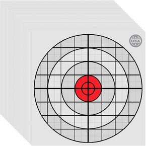 ArrowLife 8" Sight-in 1" Grid Target, Made in The USA, 25 Pack + 2 Free Tic, Tac, Toe