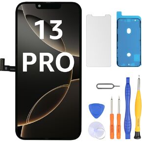 LL TRADER Screen Replacement for iPhone 13 Pro Max 6.7" LCD Retina FHD Display COF Touch Screen Digitizer with Repair Tool Kits, Waterproof Tape, Screen Protector (Truetone programable)