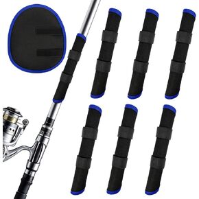 6 Pack Fishing Lure Shield, Lure Covers for Rod with Hook and Loop Fastener, Fishing Hook Covers Bait Storage Protector
