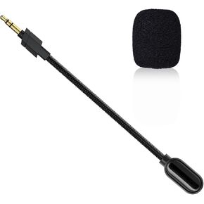 Replacement Microphone Compatible with Logitech G733 Lightspeed Wireless Gaming Headset, Detachable 3.5mm Microphone Boom Noise Cancelling for Headphone, PC, Xbox One, PS4, PS5