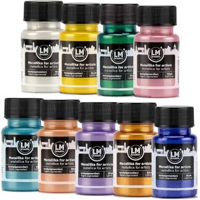 Metallic Acrylic Paint 9 x 1.69 fl oz - Opulence - Premium Metallic Acrylic Paints for Artists, 50ml – Perfect for Canvas, Wood, Ceramic, and DIY Projects