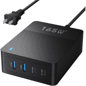 2025 Latest USB C Fast Charger,165W GaN 4-Port Charging Station Hub Block Cube, USB C Wall Charger Blocks with Dual Type C Ports, for iPad/iPhone 16 15 14 13 12 Pro Max Pixel Note Galaxy