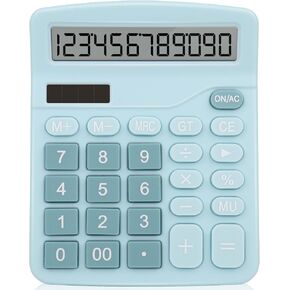 Desk Calculator,Cute Caculator with Dual Power Source,Basic Calculators Desktop with 12 Digit Large LCD Display Big Buttons Simple Financial Calculator for Office Home School(Pink)