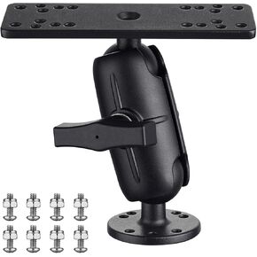 Strg Fish Finder Mount for Boat, Kayak Aluminum Marine Electronic Depth Finder Mount with 1.5" / C Size Ball and Rectangle Base, Compatible with Garmin, Lowrance and More Fish Finders