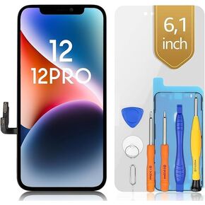 bokman for iPhone 12/12Pro LCD Screen Replacement Display Assembly Front Panel Black