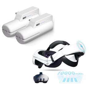 5000mAh Battery Pack for Oculus Quest 2 (Pack of 2),10000mAh Head Strap Battery Compatible with Meta Quest 3 Extend Playtime