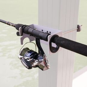 Heavy-Duty Dock Column Fishing Rod Holder, One Pair, Model MTM104