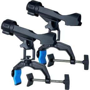 Fishing Rod Holders for Boat, Upgraded Fishing Rod Holder with Enlarge Clamp Innovative Dual-V Shaped Design Fit Round/Square Tube Boat Fishing, Fishing Gifts for Men