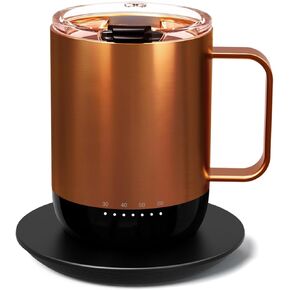 VSITOO Temperature Control Heated Coffee Mug,S3PRO Smart Heated Mug,Suitable for Manual and APP Controlled Coffee Warmer Mug,Heating Mug is Rechargeable or Battery Powered,LED Light (14 oz White)