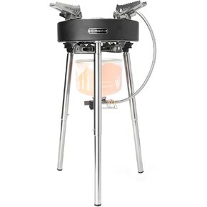Fire-Maple Saturn X Camping Stove - High-Power Outdoor Cooking Stove with Dual Preheating Tubes, Wind-Resistant, Adjustable Height and Foldable Supports for Camping