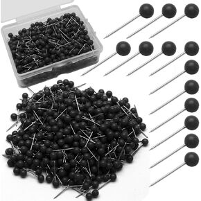 500Pcs Green Map Pins, 1/8 Inch Map Tacks, Round Ball Head Map Push Pins, Small Thumb Tacks Push Pins for Travel Map, Bulletin Board, Picture, Cork Board, DIY Craft, School, Office, Home