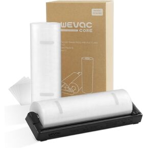 Rolls with Dispenser – 2 Pack 11"x50', Vacuum Sealer Bags, Leakproof Heavy Duty Food Storage for Sous Vide, Meal Prep, Freezer, Compatible with Food Saver, Wevac Core
