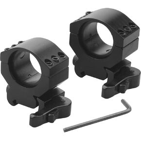 1inch/30mm Scope Rings for 20mm Dovetail Picatinny Weaver with Quick Release Capability Heavy Duty 6 Holes Pair
