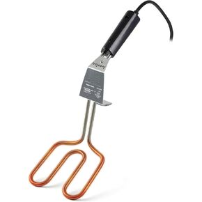 Ivation Premium 500W Electric Charcoal Starter (Small) – Quickly Ignite BBQ Grills Without Lighter Fluid or Matches – Double-Ring Design with Longer, Angled Handle Safely Heats in Just 6 Minutes