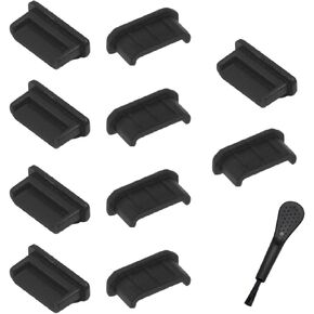 10Pcs Mini HDMI Anti Dust Cap Cover Plugs HDMI Female Port Plug Cover Cap Soft Silicone Protector for TV,Computers with Cleaning Brush