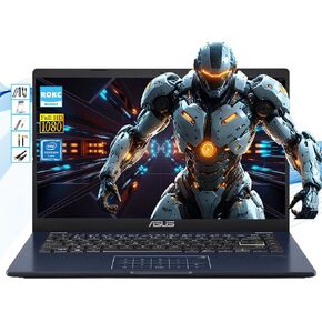 ASUS AI-Powered Laptop | 14" FHD Display with Webcam & Mic Computer | 4GB RAM|64GB eMMC & 128GB Portable SSD | Intel 4-Core CPU| Long Battery Life | Copilot Ready| Ultra Light | Windows 11 | RK Bundle