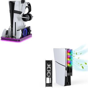 PS5 Pro / PS5 Slim/Stand and Cooling Station Cooling Fans for PS5/ Pro/Slim/,
