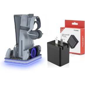 PS5 Pro Charger, PS5 Pro Cooling Station with Power Adapter