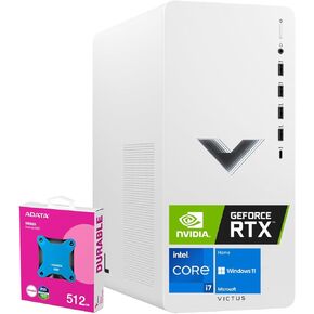 HP Victus Pro 15L i7 RTX 4060 Premium Gaming Desktop, Intel i7-14700F, GeForce RTX 4060, 3D Modeling, 64GB RAM, 2TB SSD, Wi-Fi 6, DP Port, Type-C, Windows 11 Pro, Bundle with ADATA 512GB External SSD