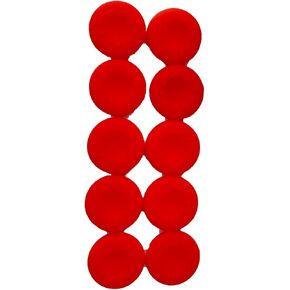 10 PCS Controller Thumbstick Caps Cover Replacement Silicone Touch Controller Rocker Cover for PS3 / PS4 / PS5 (Red)