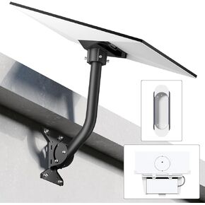 Starlink Mounting Kit，Pivot Long Wall Roof Mount for Starlink Gen 3 Dish & Router Mount & Cable Organizer