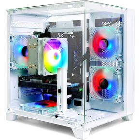 LXZ Gaming PC Desktop, I5-12400F, 2.5GHz, GeForce RTX 3050 6GB, 16GB DDR4 RAM, 1TB NVME SSD, for Gaming and Work, White