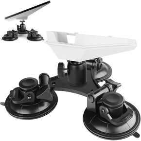 Starlink Mini Roof Triangular Suction Cup Mount with 1/4 inch nut Base Adapter, Starlink Mini 360 ° Horizontal Adjustment, Suitable for Smooth Surface Installation Such as roof/sunroof/RV/Windows