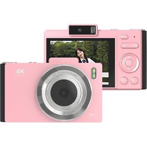 Andoer 4K Digital Camera Portable Digital Video Camera CCD Camera 48MP 2.8 Inch IPS Screen Anti-Shake 16X Zoom Auto Focus with Flash Battery Birthday for Teens Students Friends