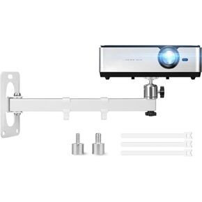 2-Be-Best Universal Projector Mount Long Wall Mount Length 12IN / 31CM Foldable Projector Wall Mount Adjustable Bracket 1/4" M4 M6 Screw Size Upgraded Black