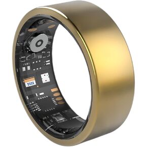 Smart Ring (18K Gold Plated)| Health & Sports Body Parameters| Heartbeats & Blood Oxygen Sensor| Sleep, Stress & Calories Measuring| Steps Counter| Phone Gesture Control| Water Proof IP68 (9)